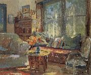 Colin Campbell Cooper Cottage Interior France oil painting artist